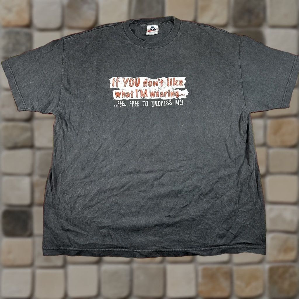 Vintage Alstyle Naughty Funny T Shirt Mens 2xl Black Short Sleeve Undress Me Hoodie, Sweatshirt | FlexRushtees.com