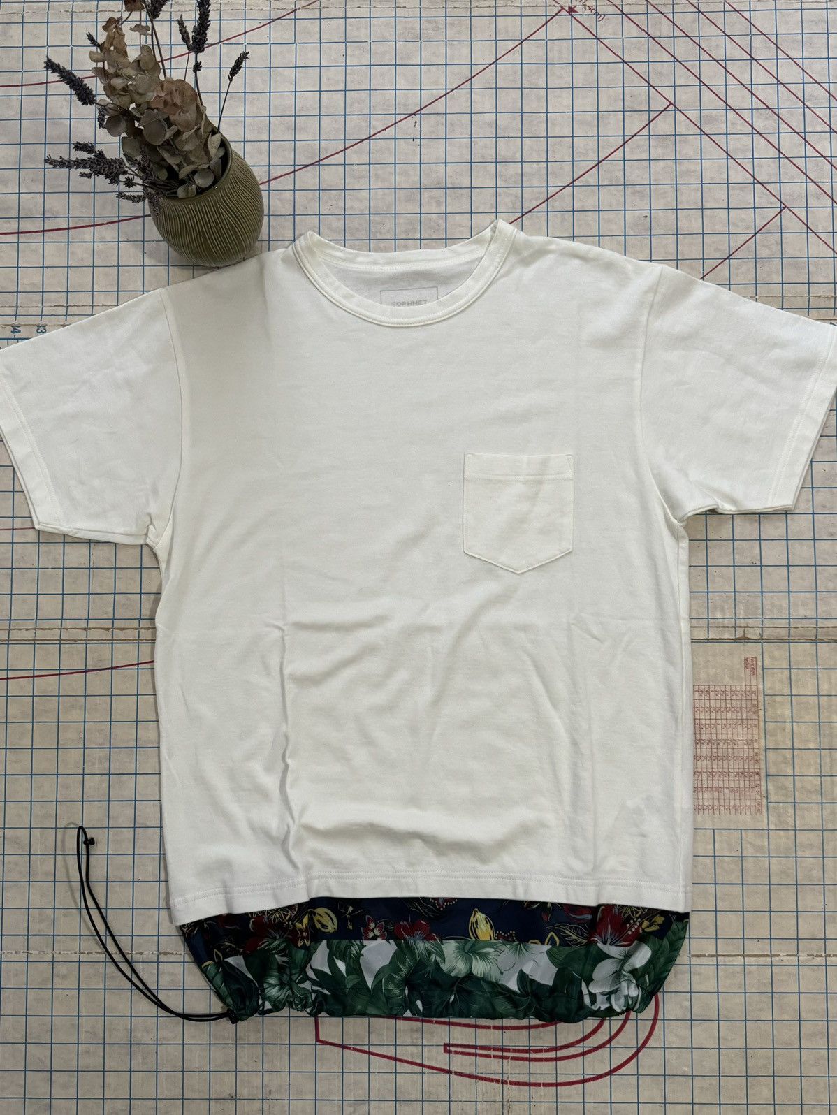 Sophnet Tropical Floral Hem T Shirt White Size Large