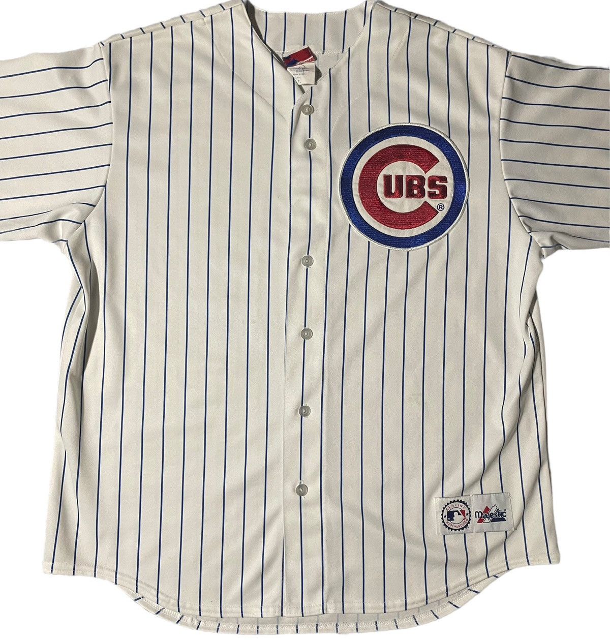 Majestic Chicago Cubs Pinstripe Jersey