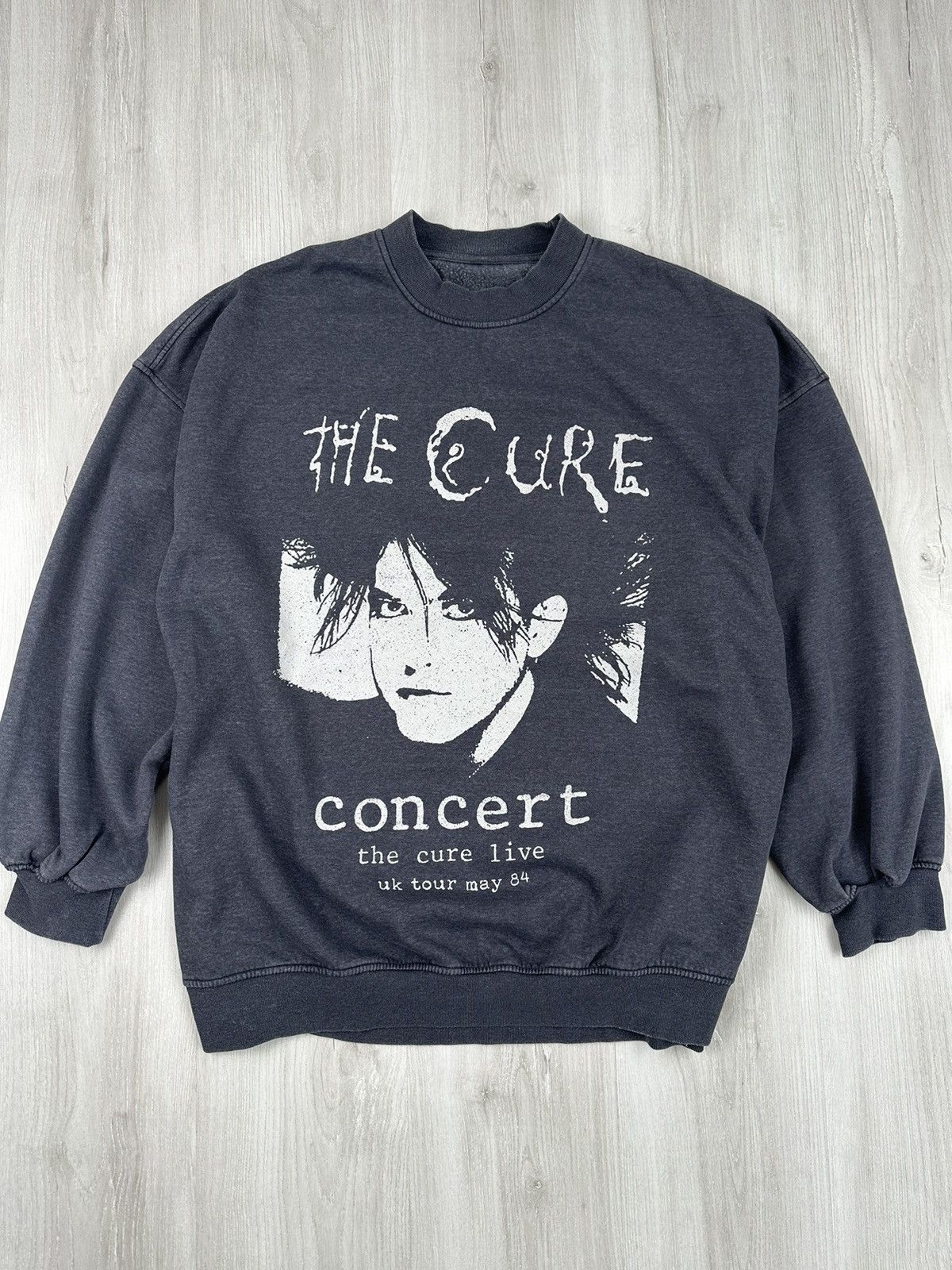 Vintage The Cure Sweatshirt Grey Vintage May 1984 Logo T-Shirts, Hoodie | FlexRushtees.com