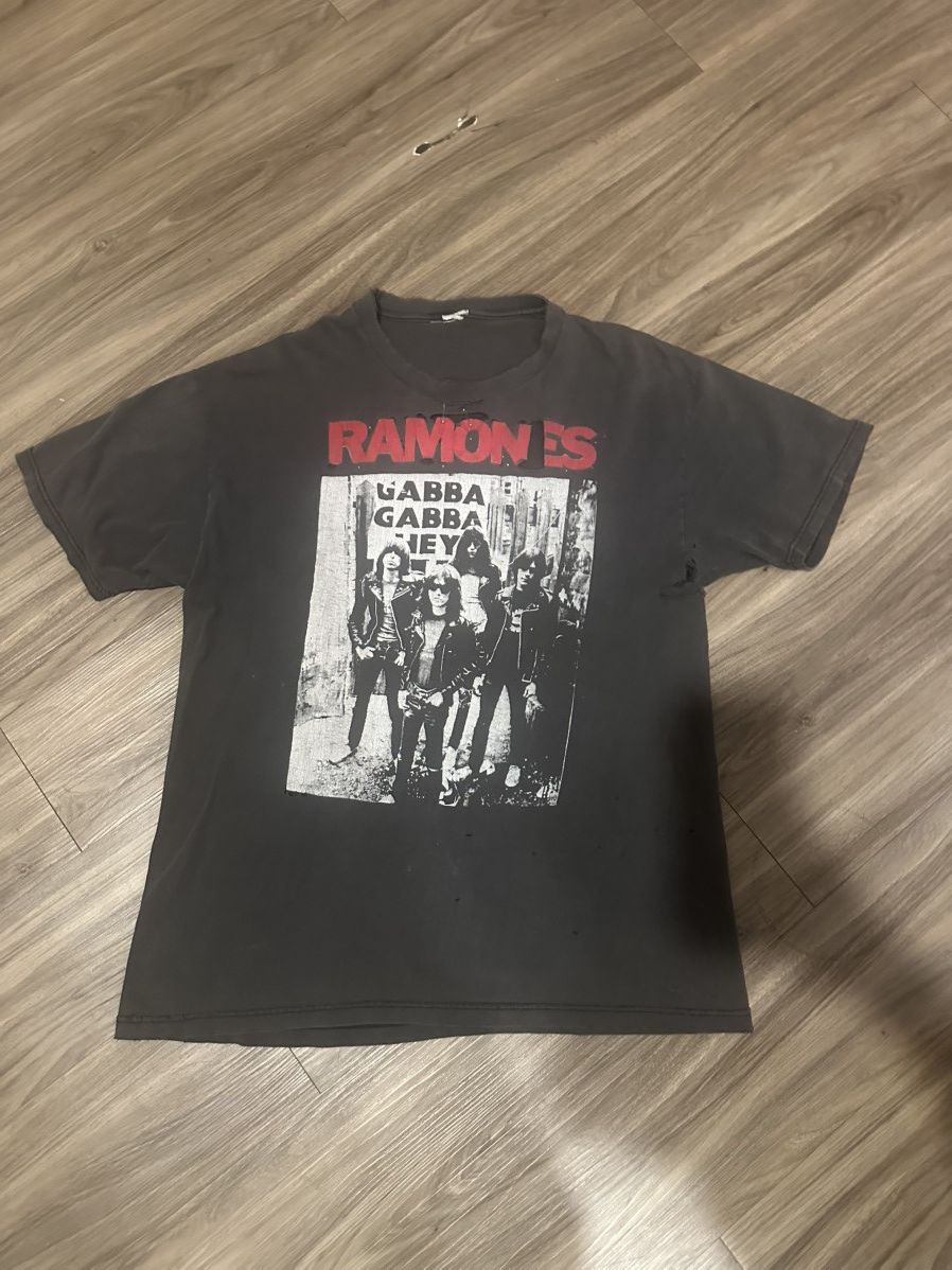 Vintage Thrashed Distressed Faded 90s Ramones Gabba Gabba T-Shirts, Hoodie, Sweatshirt | FlexRushtees.com
