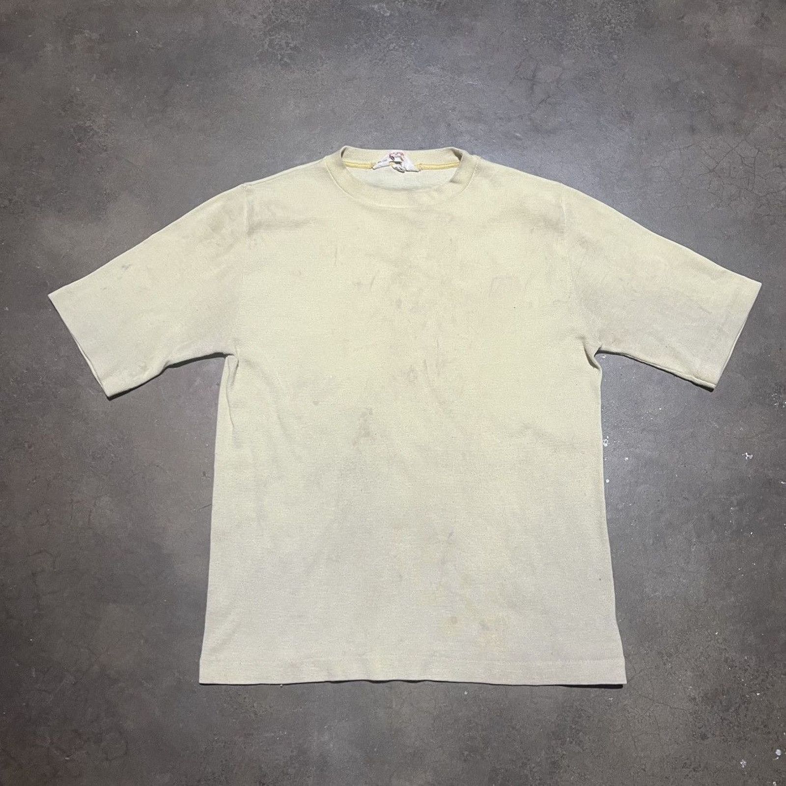 Vintage 60s Andrew Fifth Avenue Yellow Blank T Shirt