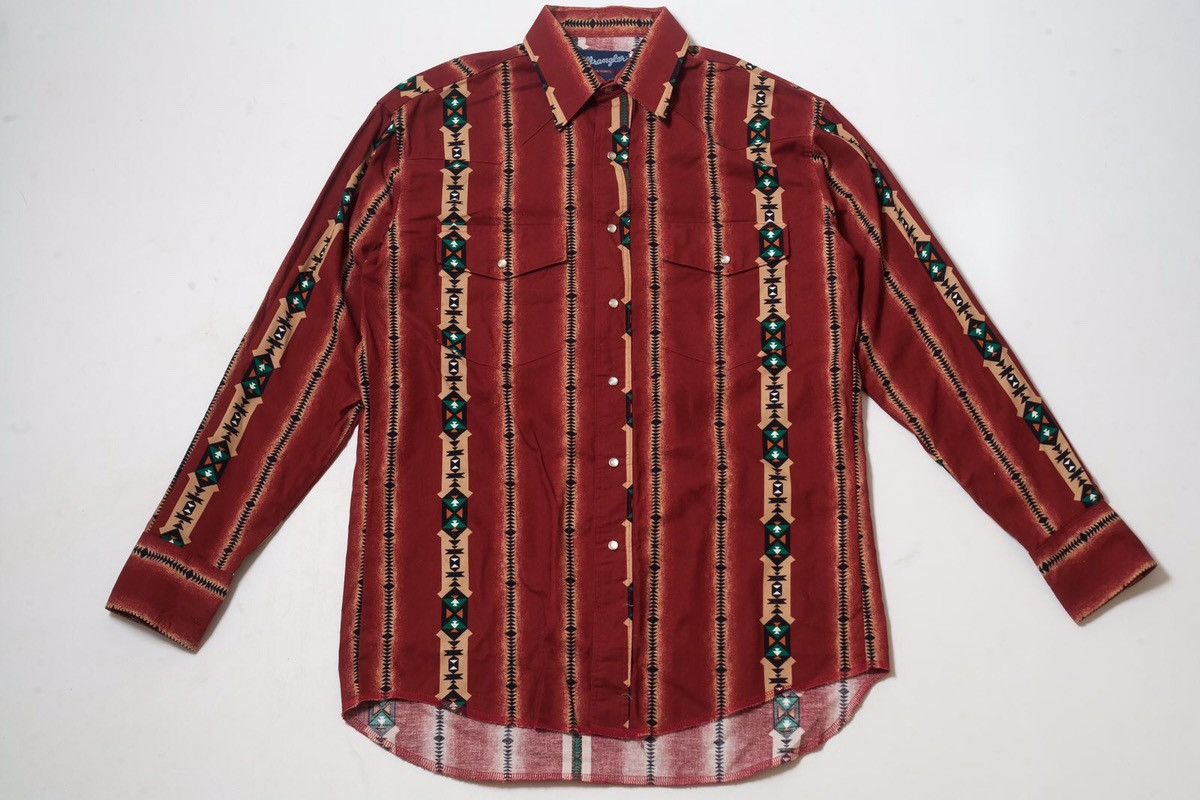 Wrangler Wranlger Pearl Snap Vintage Aztec Shirt
