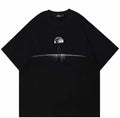 Japanese Brand Streetwear Astronaut Graphic Moon Loose T Shirt