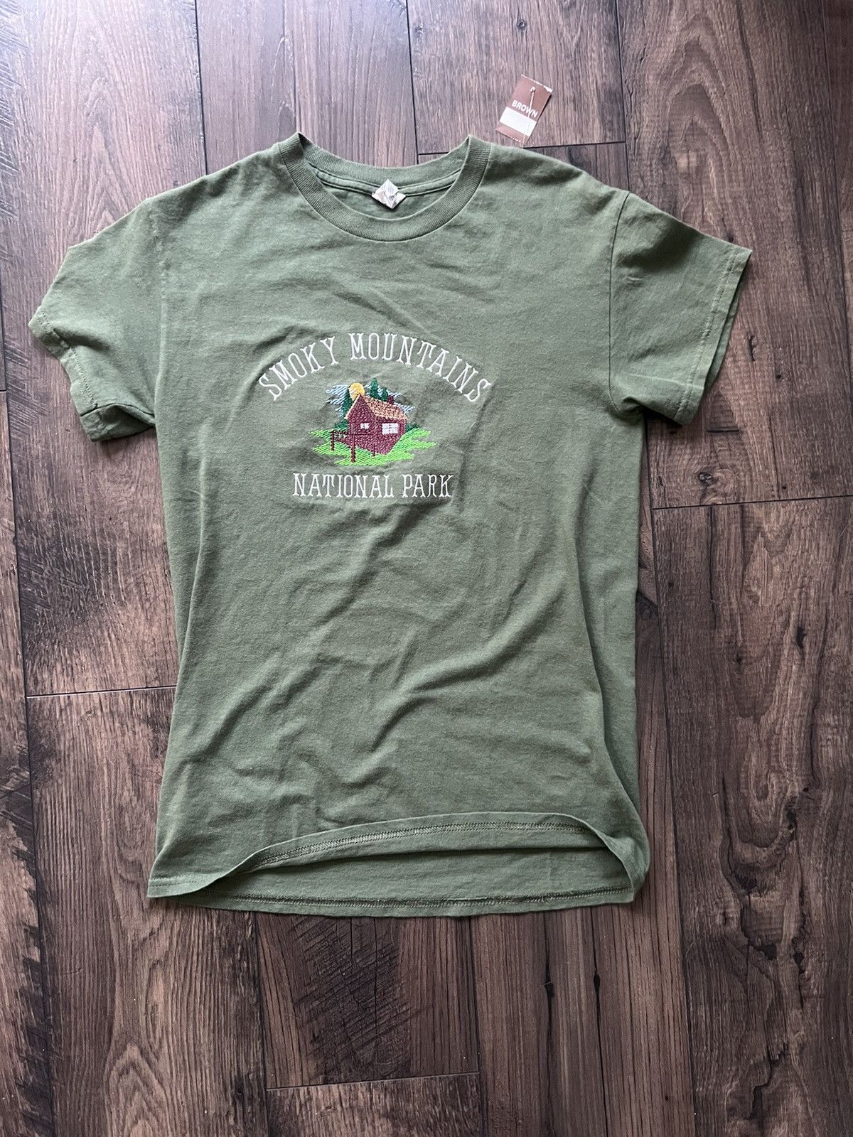 Gildan Vintage Smokey Mountain Park Tee Y2k Nature Granola