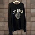 Vintage Play Cloths Mens Long Sleeve Crewneck Sweatshirt Black Large Usa Streetwear Graphic Print Fa