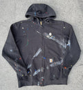Wip Custom Carhartt Hoodie Zip Up Sun Fade Distressed Thrashed