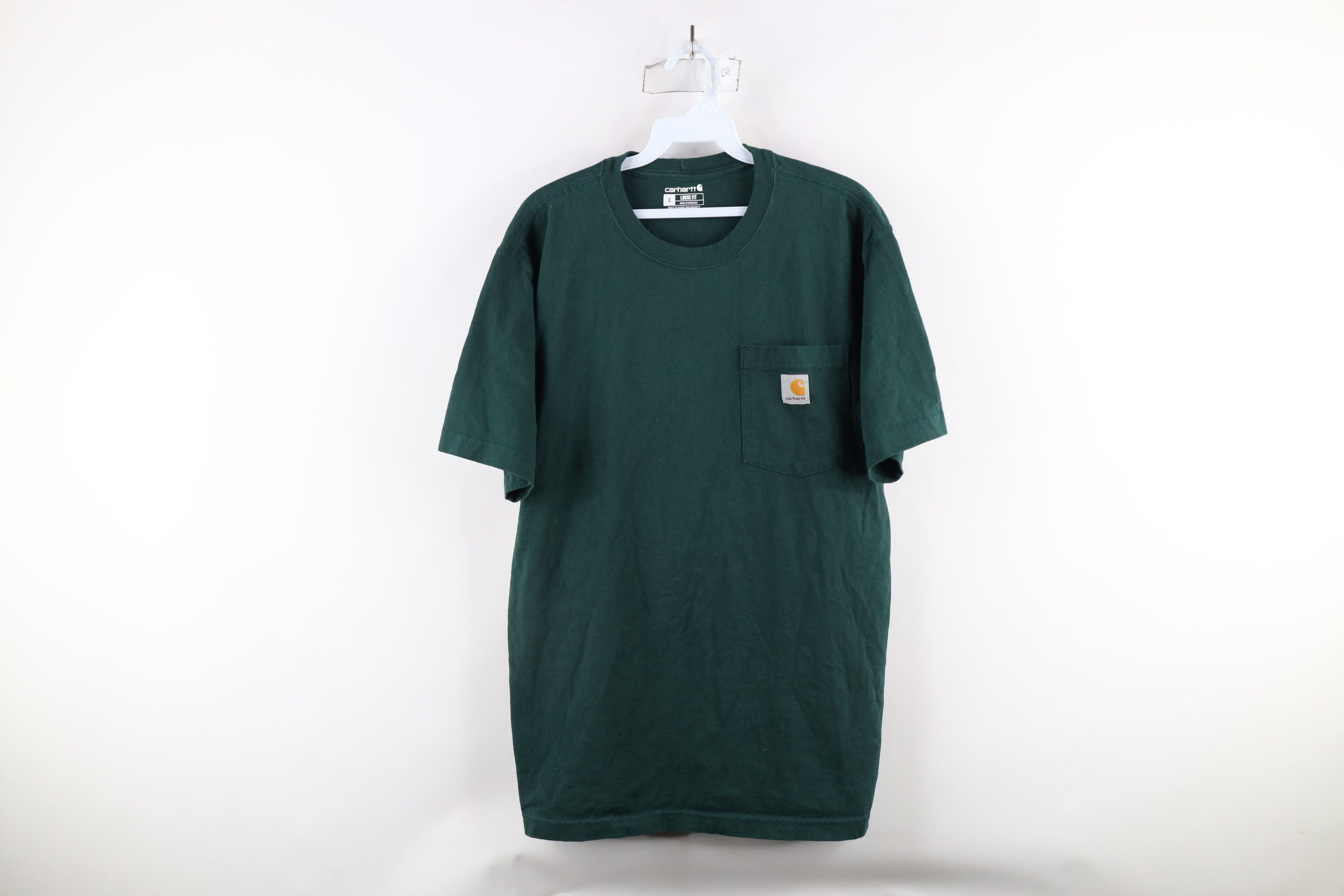 Vintage Carhartt Spell Out Loose Fit T Shirt Hunter Green