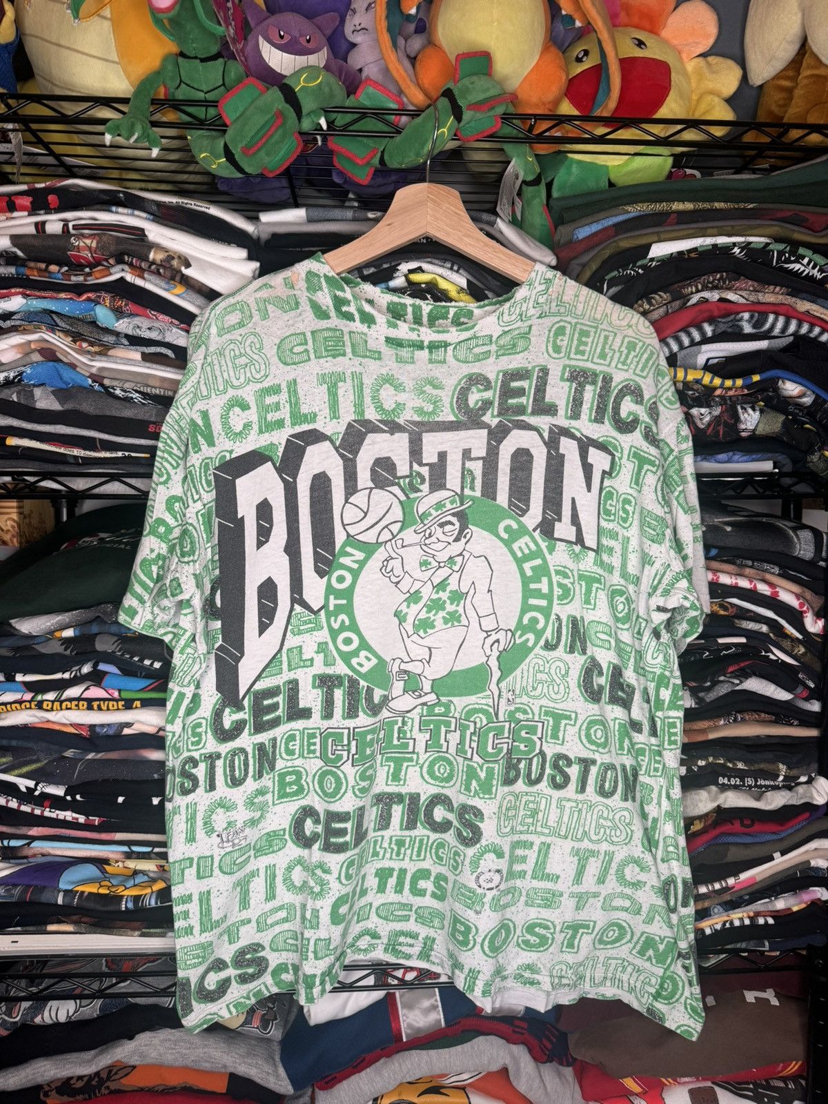 Vintage 1992 Boston Celtics Official Fan Aop Xl Graphic Tee Hoodie, Sweatshirt | FlexRushtees.com