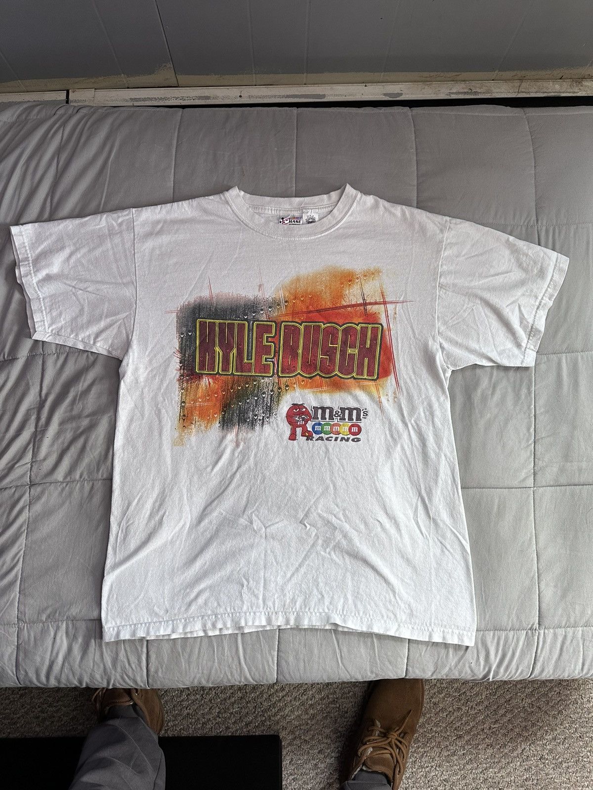 Vintage Nascar Racing Tee Kyle Busch M Ms Hoodie, Sweatshirt | FlexRushtees.com
