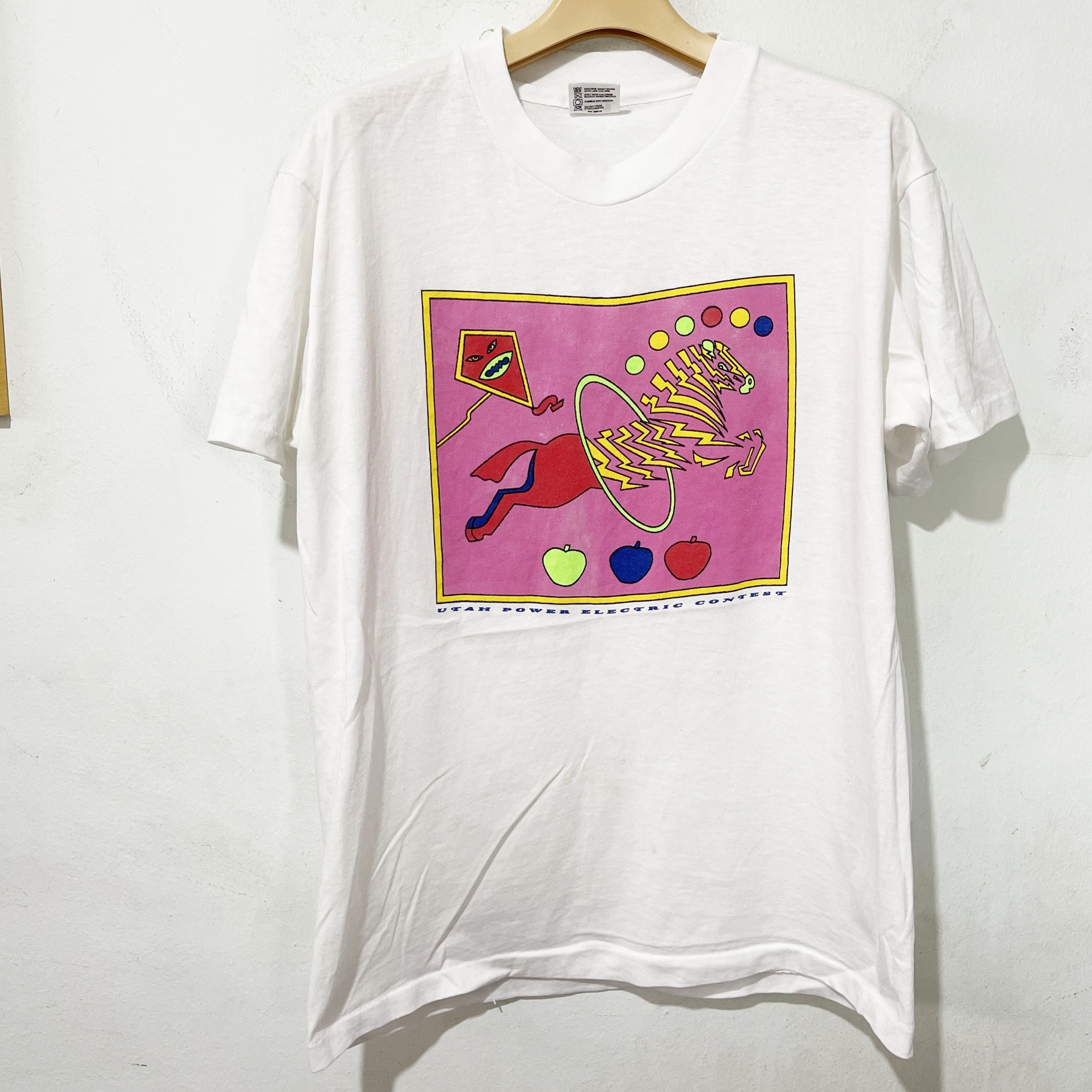 Vintage 90s Utah Horse Psychedelic Art Shirt