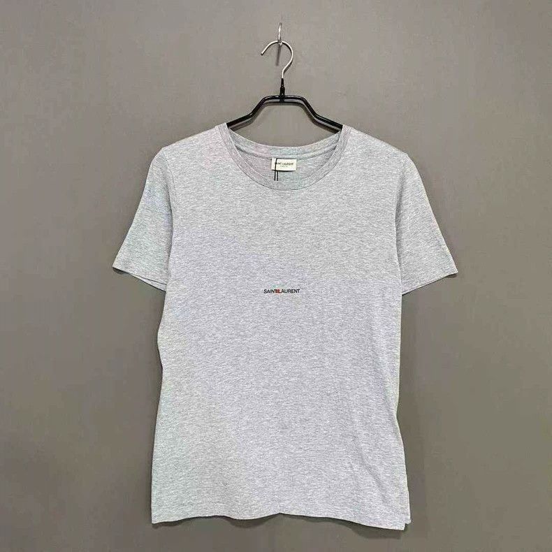Laurent Paris Saint Laurent Parisgray Slogan Short Sleeve 2504 Nextarrow