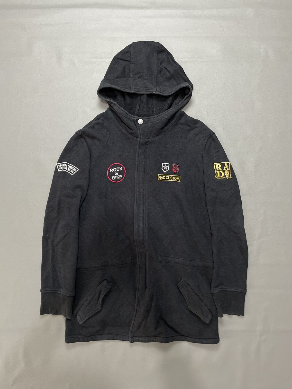 Japanese Brand X Le Grande Bleu L G B Rad Custom Rock Biker Hoodie Punk Style