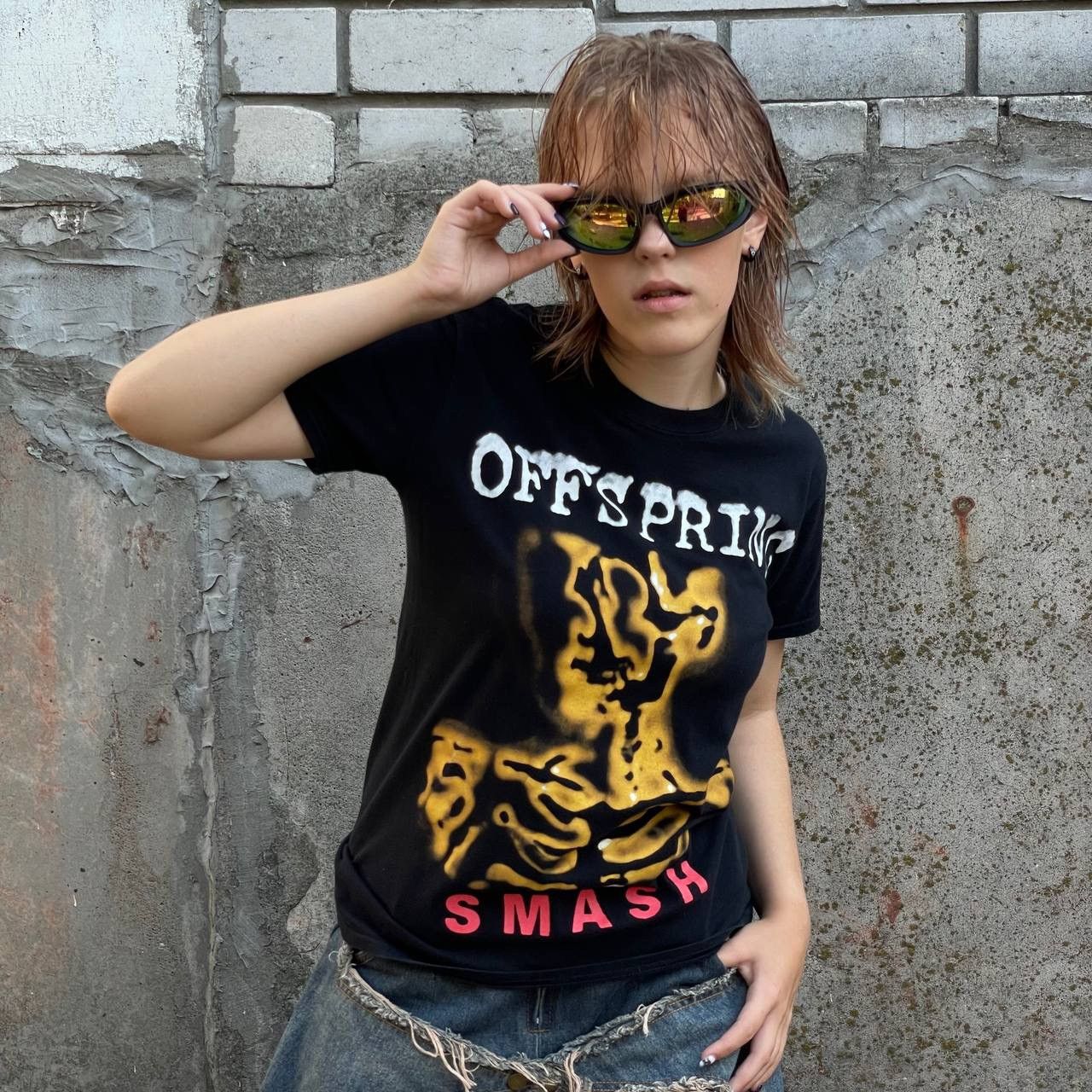 Vintage Offspring Smash T Shirts Logo Band Tee Rock Y2k 90s Hoodie, Sweatshirt | FlexRushtees.com