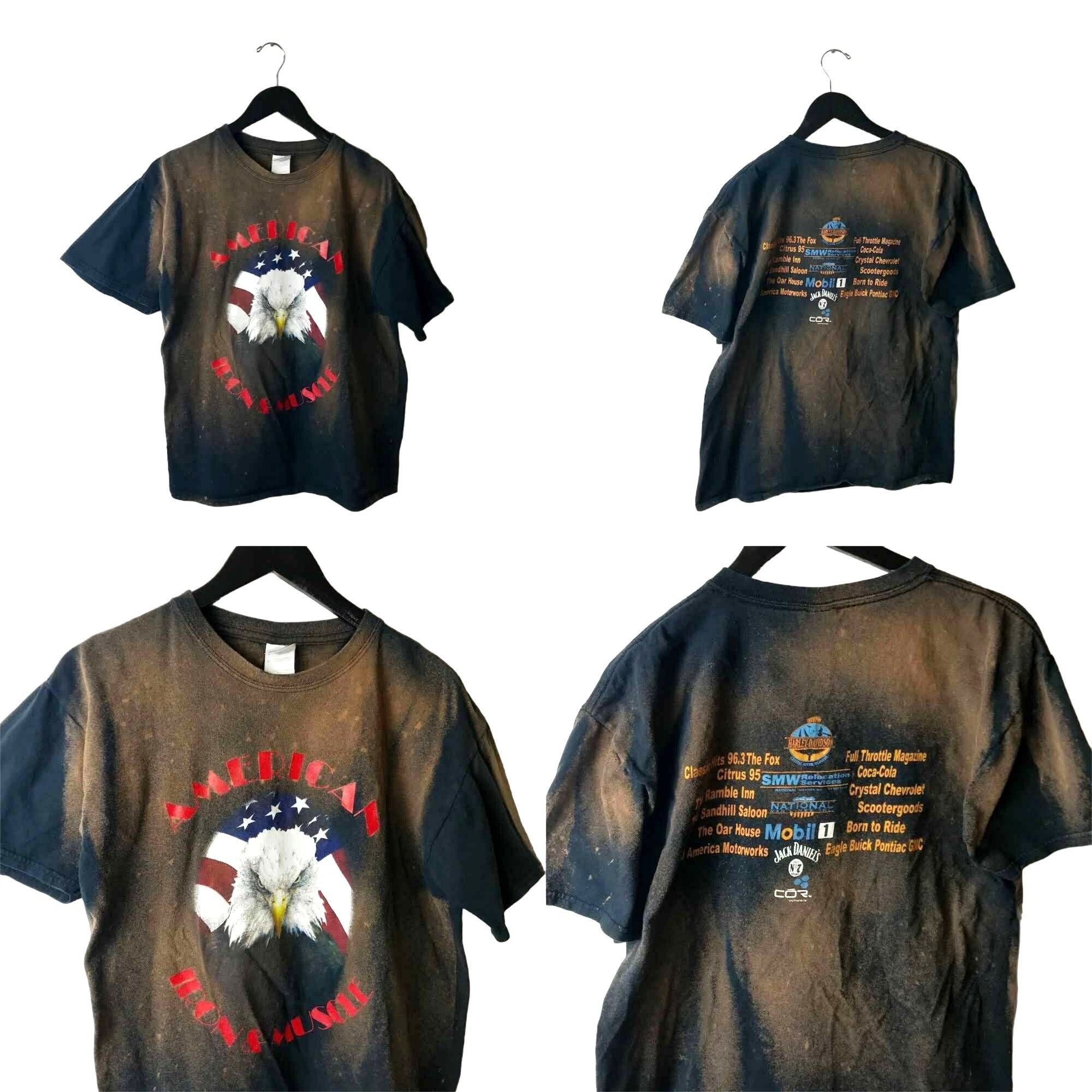 Vintage Bleached American Iron Muscle T Shirt Vintage Y2k Adult Hoodie, Sweatshirt | FlexRushtees.com