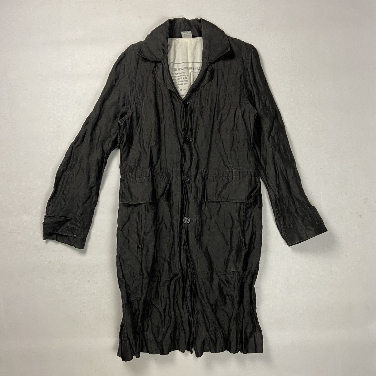 Japanese Brand Recycled Metal Trench Avant Garde Diesel Style Lab Rare 90s