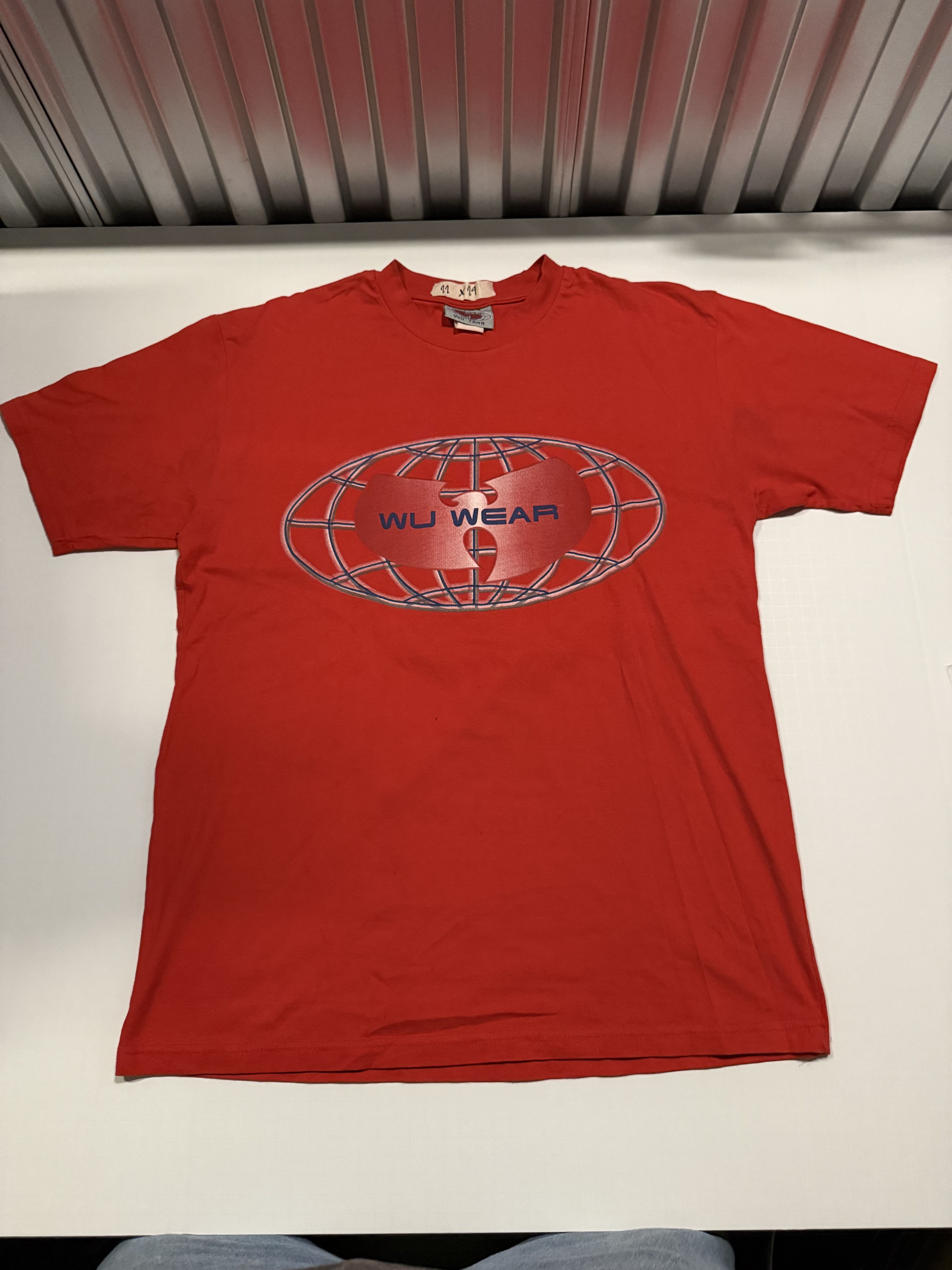 Other Vintage Wu Wear Globe Logo Tee Red Made In Korea 1990s Hoodie, Sweatshirt | FlexRushtees.com