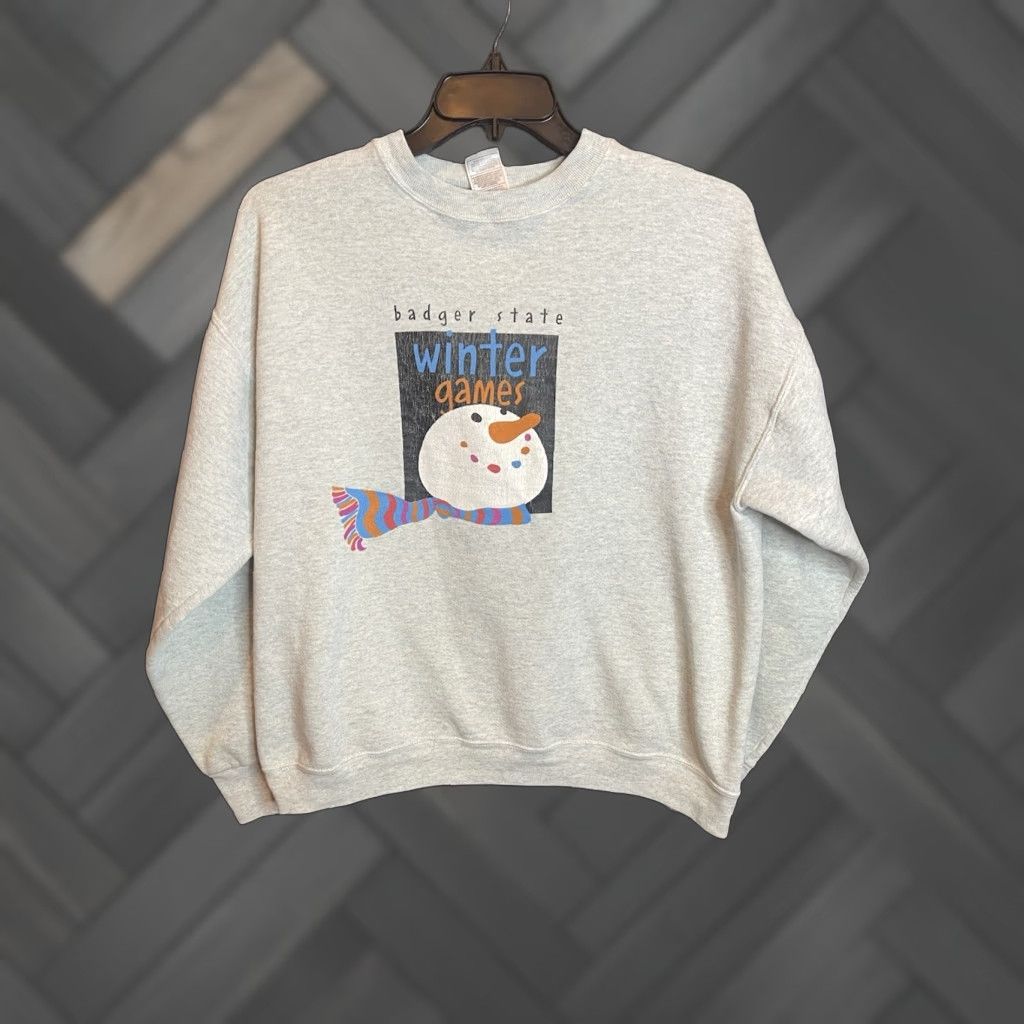 Fruit Of The Loom Vintage Badger State Winter Games Wassau Sweatshirt Adult Xl Gray T-Shirts, Hoodie | FlexRushtees.com