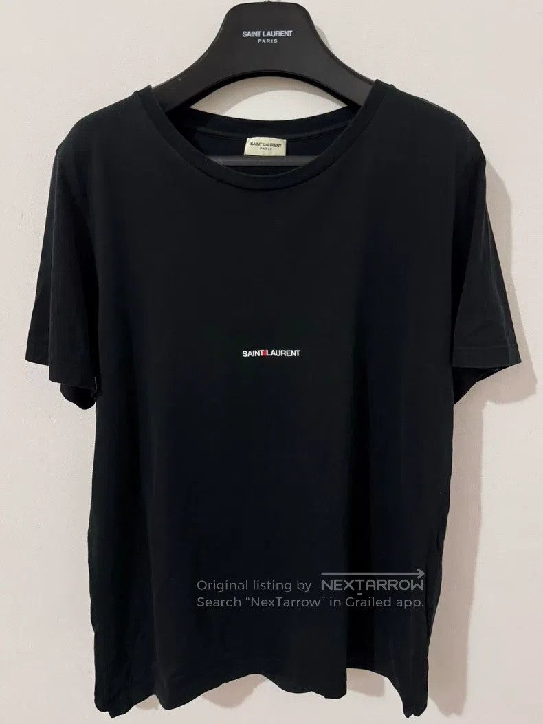 Laurent Paris Saint Laurent Paris Black Brand Logo Pattern Slogan Short