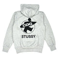 Cdg X Stussy Commes Des Garcons Gray Heather Hooded