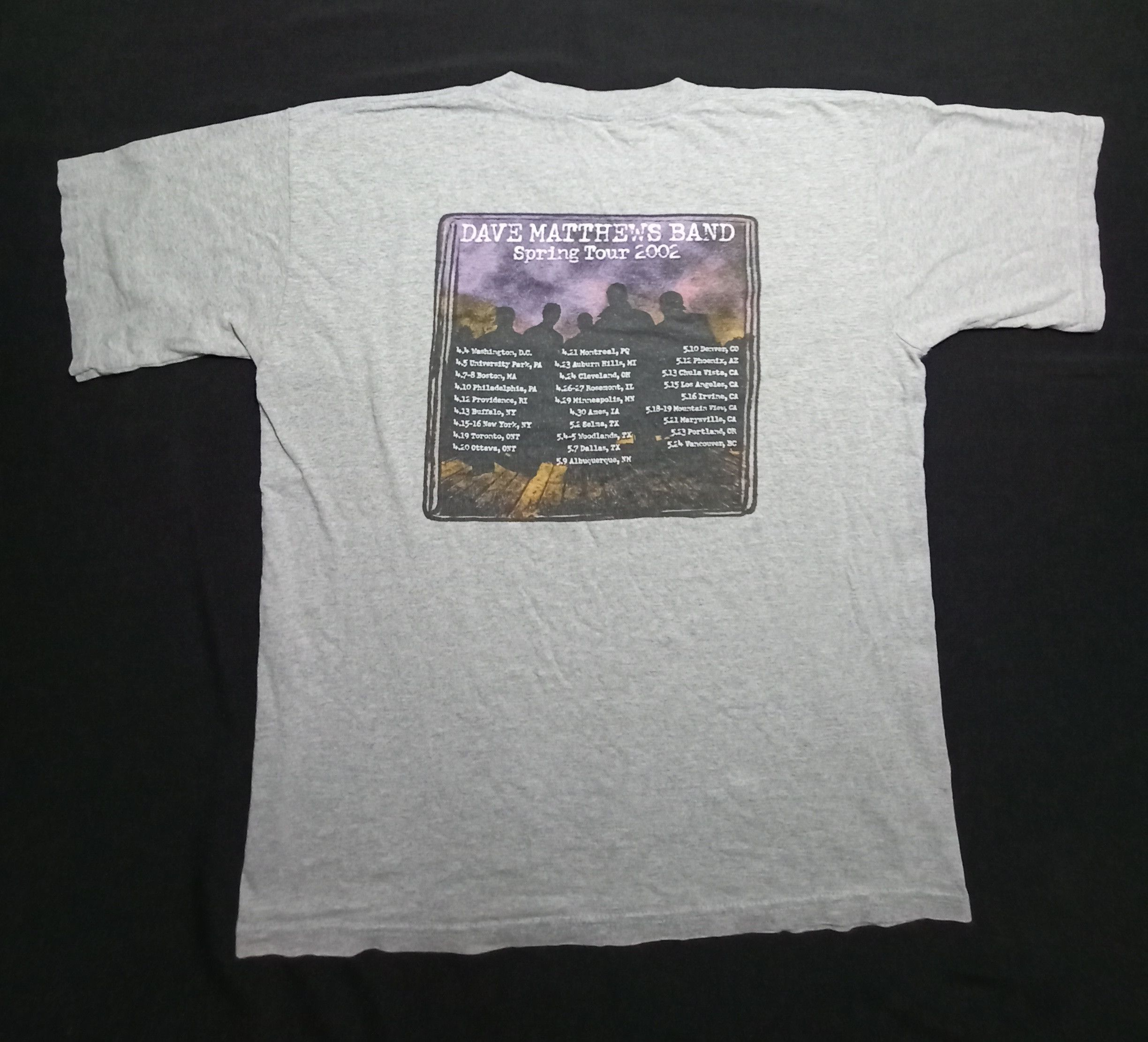 Band Tees Vintage Dave Matthews Band Spring Tour 2002 Tee Hoodie, Sweatshirt | FlexRushtees.com