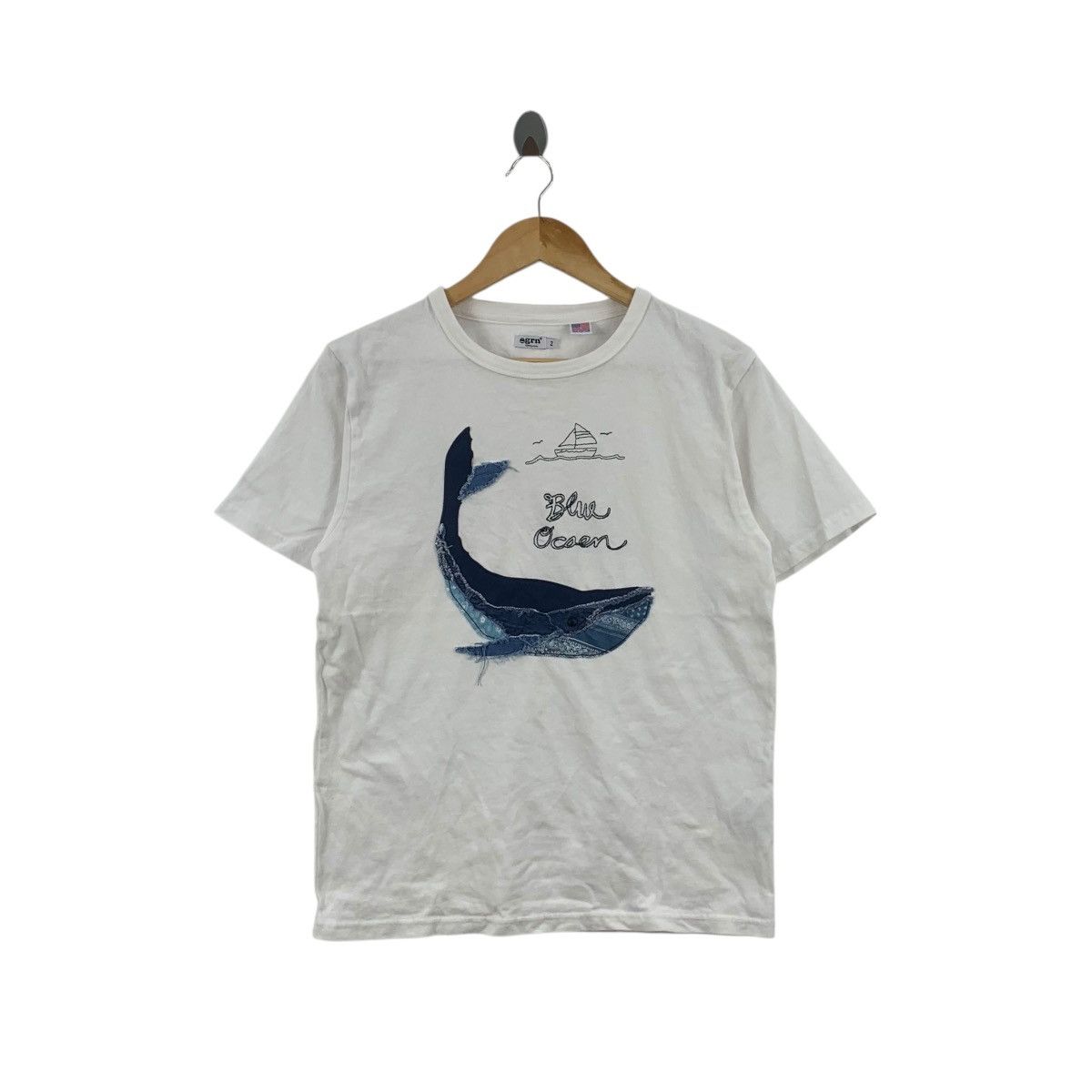 Grn Tokyo Japan Usa Cotton Blue Ocean Tee Shirt Top Whale