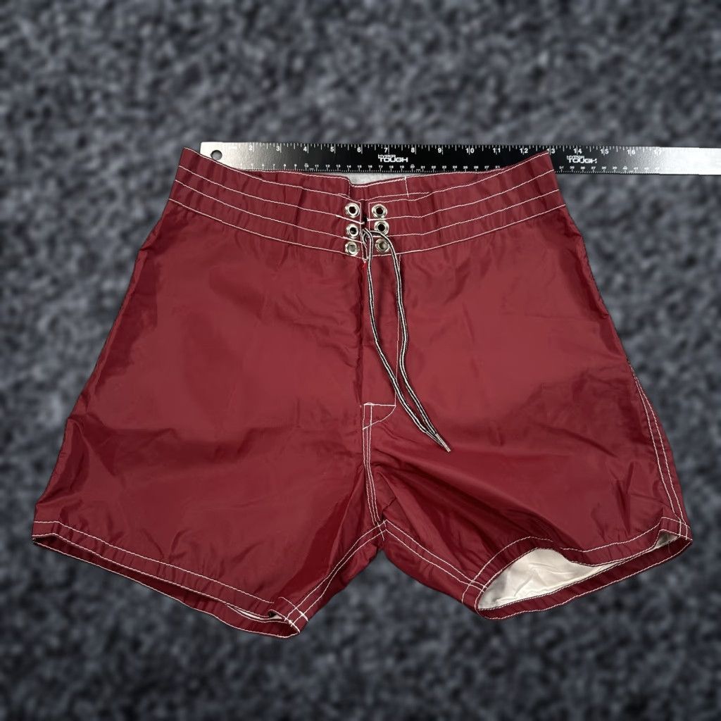 Vintage Birdwell Beach Britches Boardshorts Mens 29 Red Surf Swim Trunks New