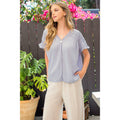 Short Sleeve V-Neck Top