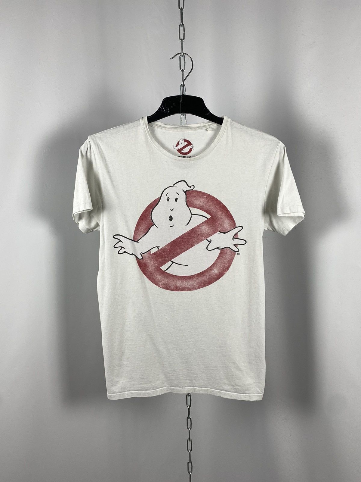 Band Tees Ghostbusters Big Logo White Band Tee Movie Size M