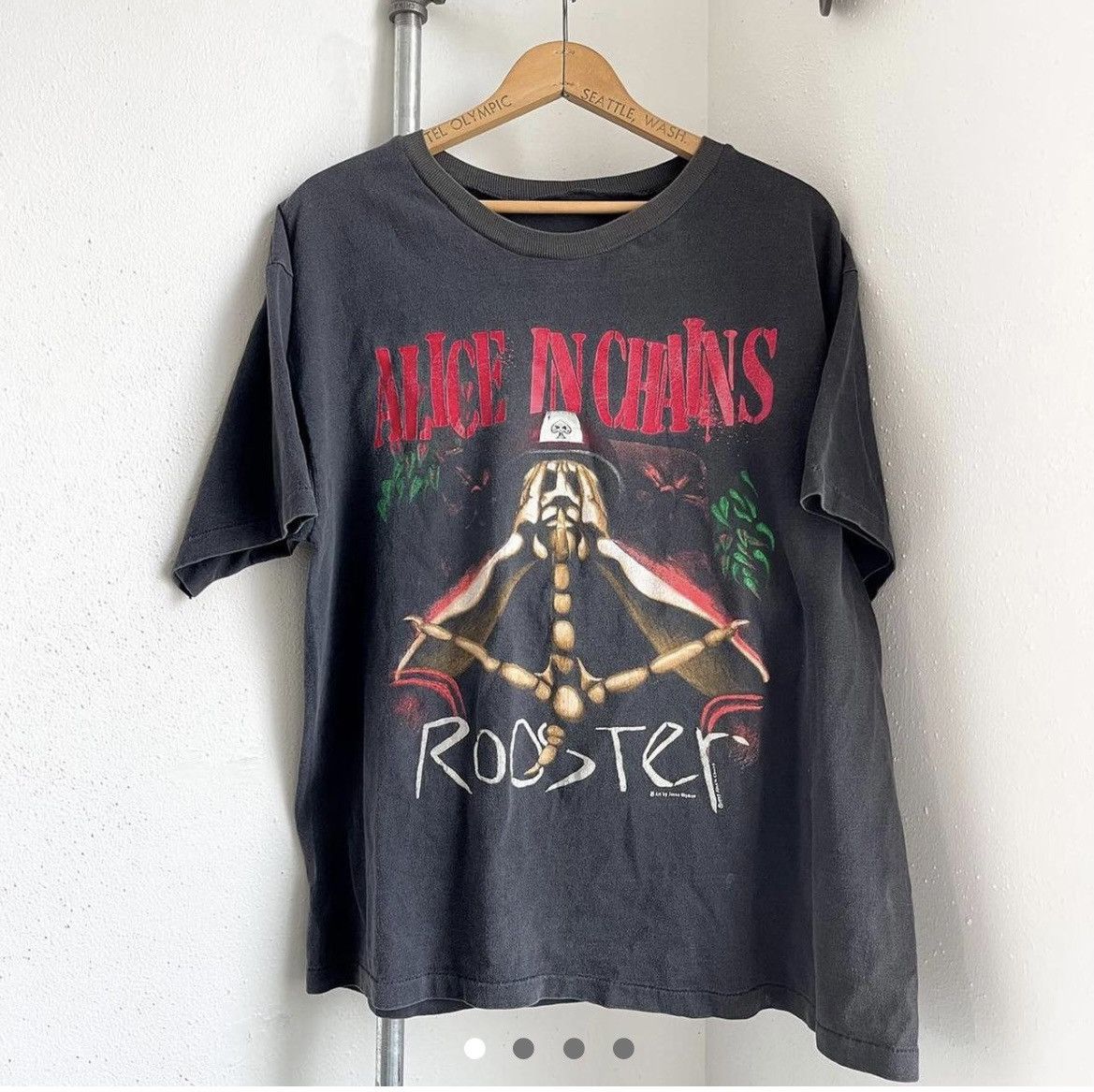 Vintage Alice In Chains Rooster Promo Shirt Hoodie, Sweatshirt | FlexRushtees.com