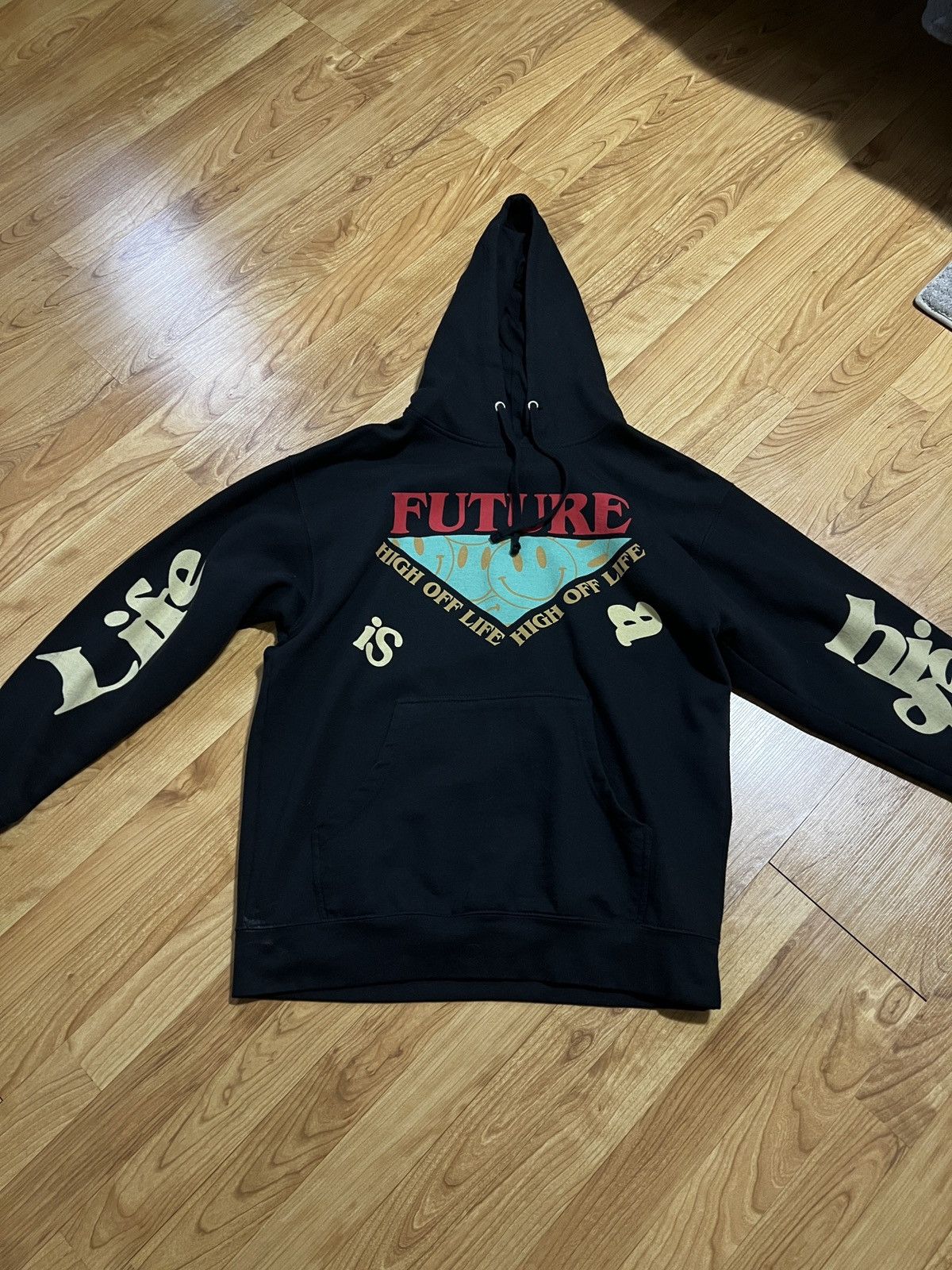 Future High Off Life Black Sleeve Print Hoodie