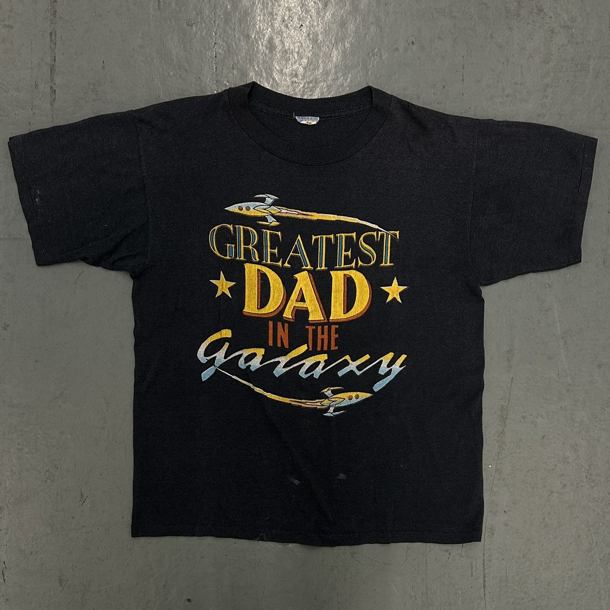 Vintage Greatest Dad In The Galaxy Space Tee