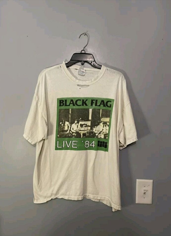 Hanes X Vintage Vintage Hanes Black Flag Live 85 T Shirt