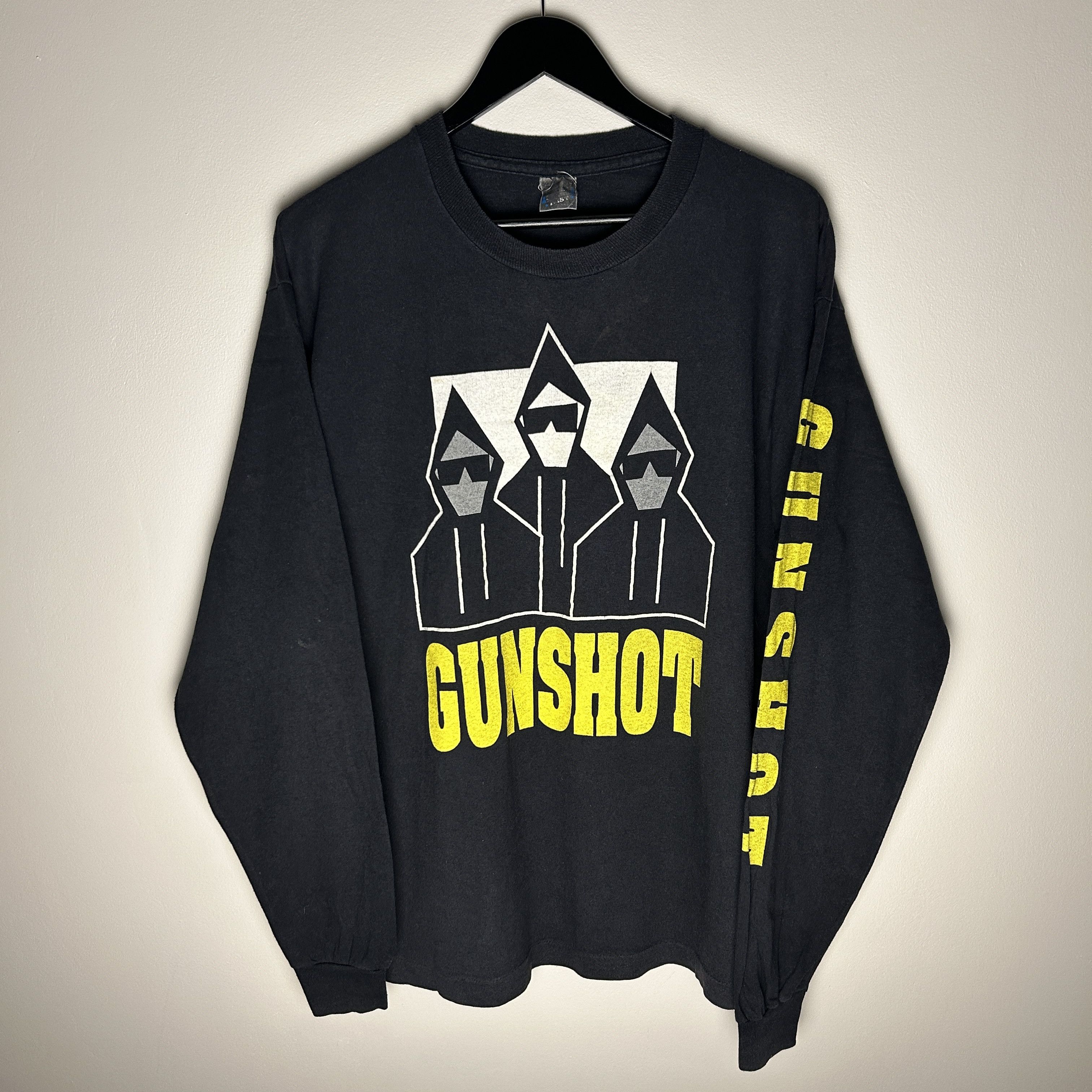 Band Tees Vintage Gunshot 90 S Uk Rap Band Longsleeve T Shirt Hoodie, Sweatshirt | FlexRushtees.com
