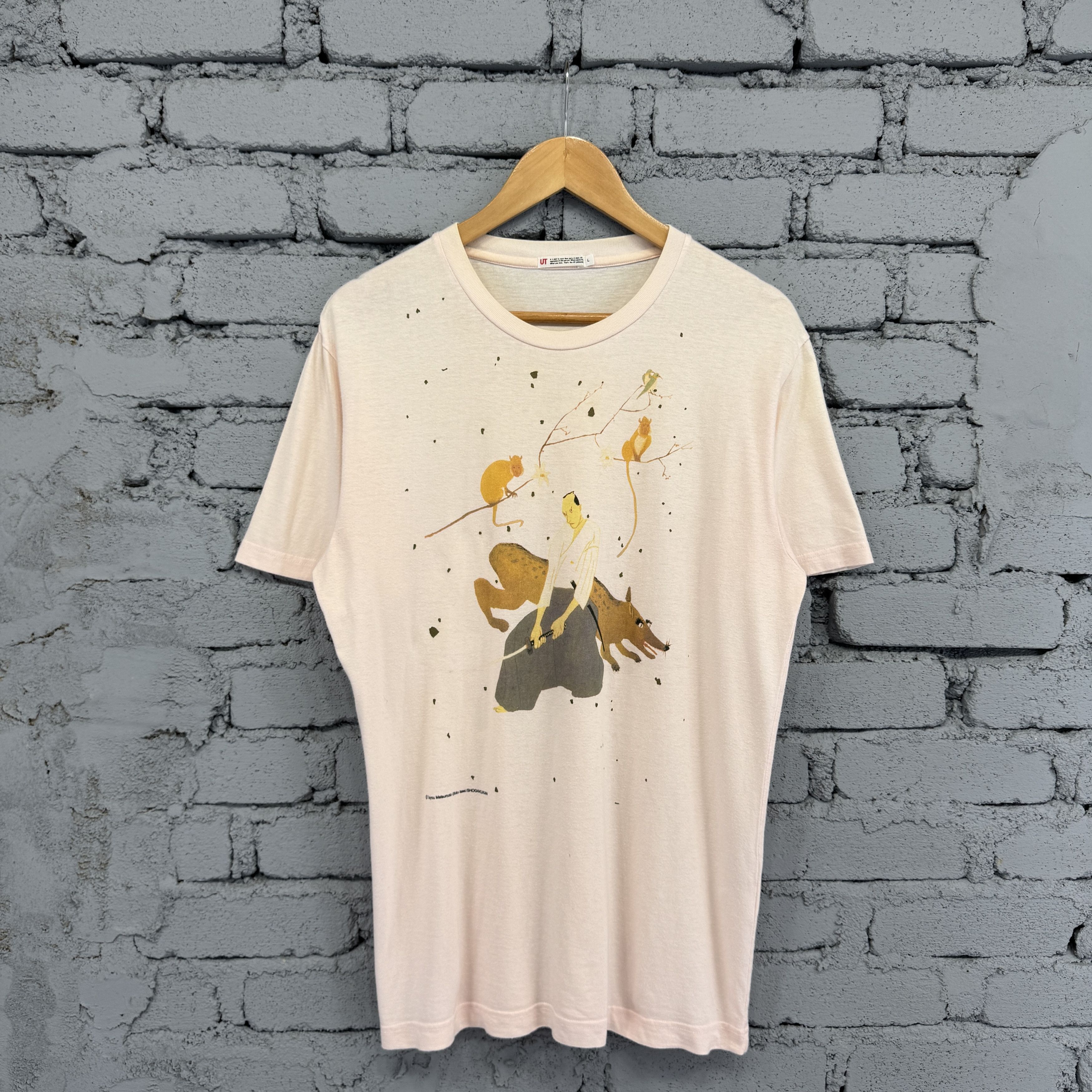 Vintage Uniqlo Japanese Style Illustration Tshirt Hoodie, Sweatshirt | FlexRushtees.com