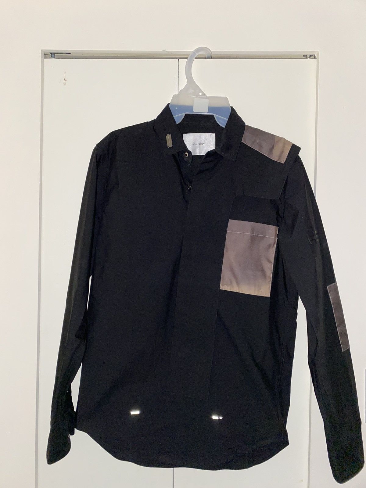 Heliot Emil Helios Emil Ss20 Black Heat Reflective Elements Shirt
