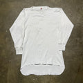 Vintage 70s Hanes White Long Sleeve Thermal Waffle Shirt