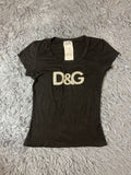 Vintage Dolce Gabbana 00s Vintage Big Shining Logo T Shirt