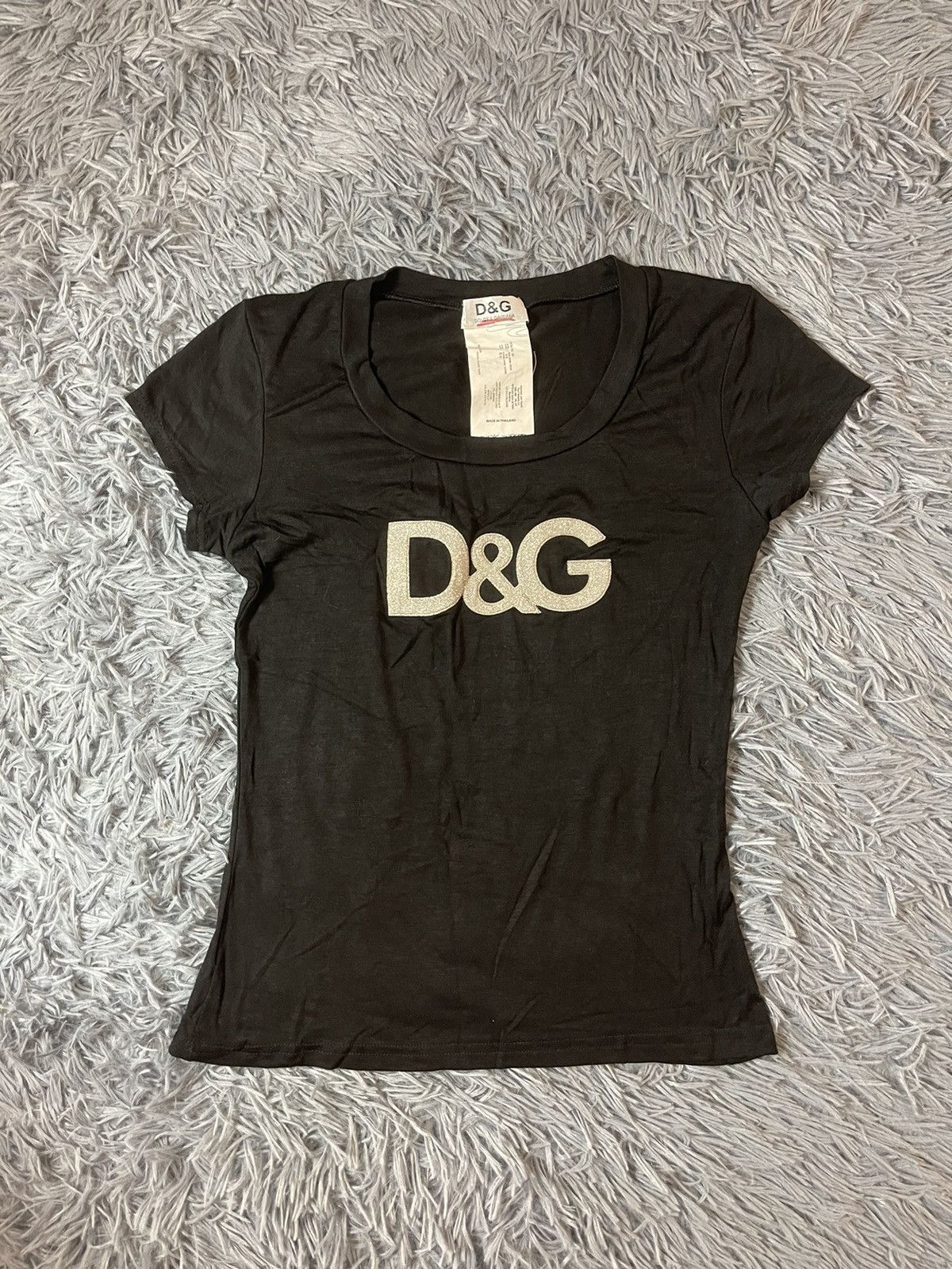 Vintage Dolce Gabbana 00s Vintage Big Shining Logo T Shirt
