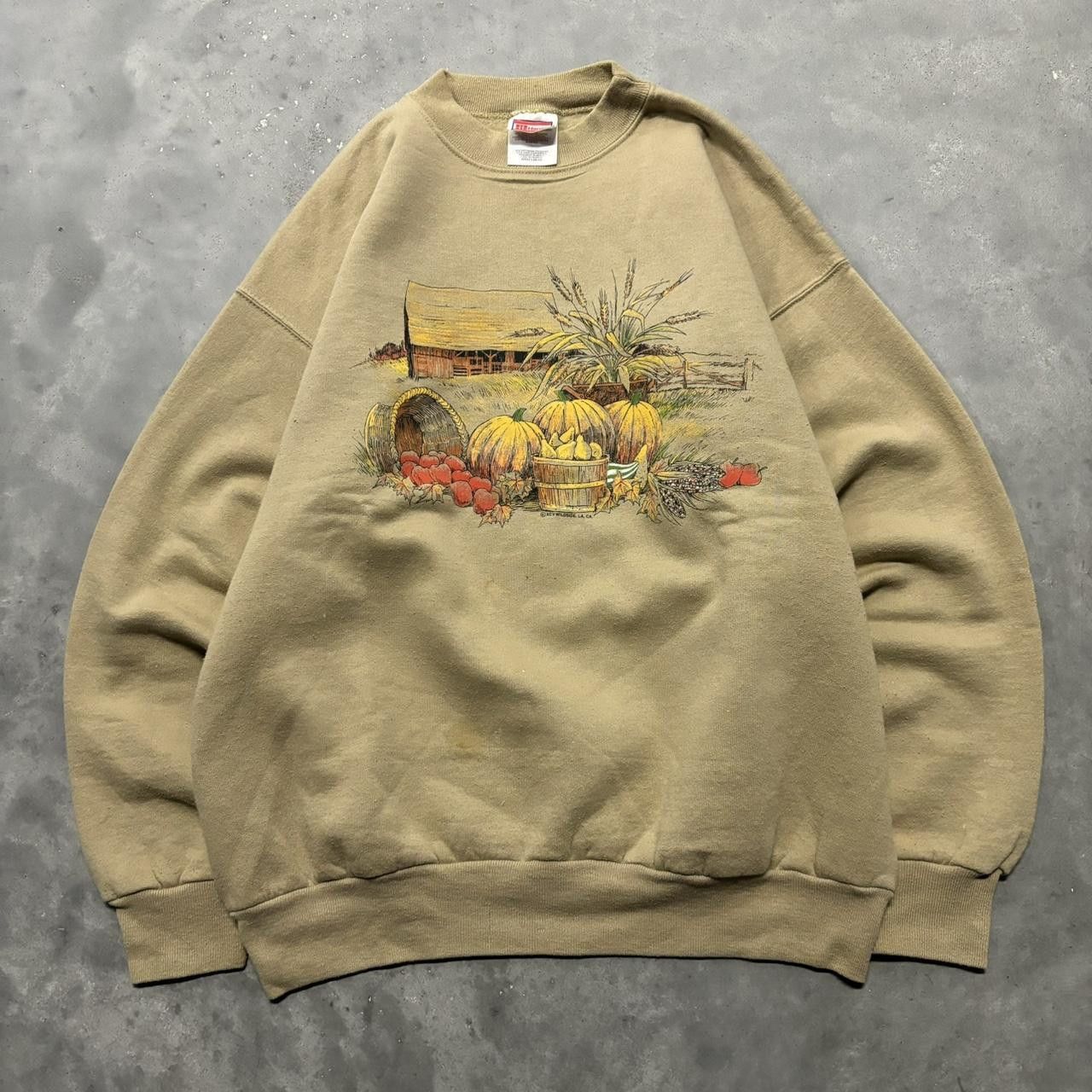 Crazy Vintage 90s Biege Pumpkins Fall Autumn Crewneck T-Shirts, Hoodie, Sweatshirt | FlexRushtees.com