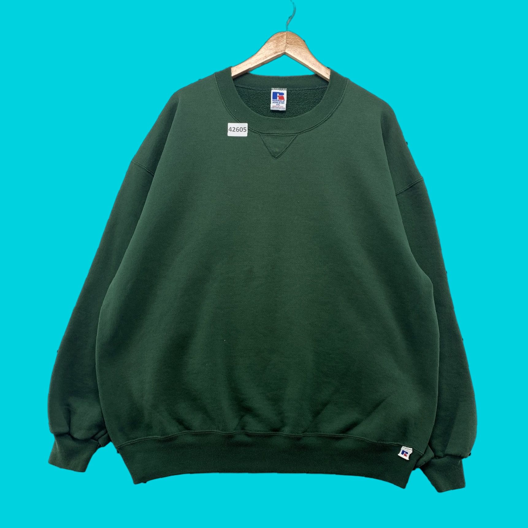 Athletic Vintage Russell Athletic Crewneck Sweatshirt Green Mens 2xl Pullover Made Usa