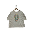 Uniqlo Floral Bird Illustration Boxy Tee Shirt