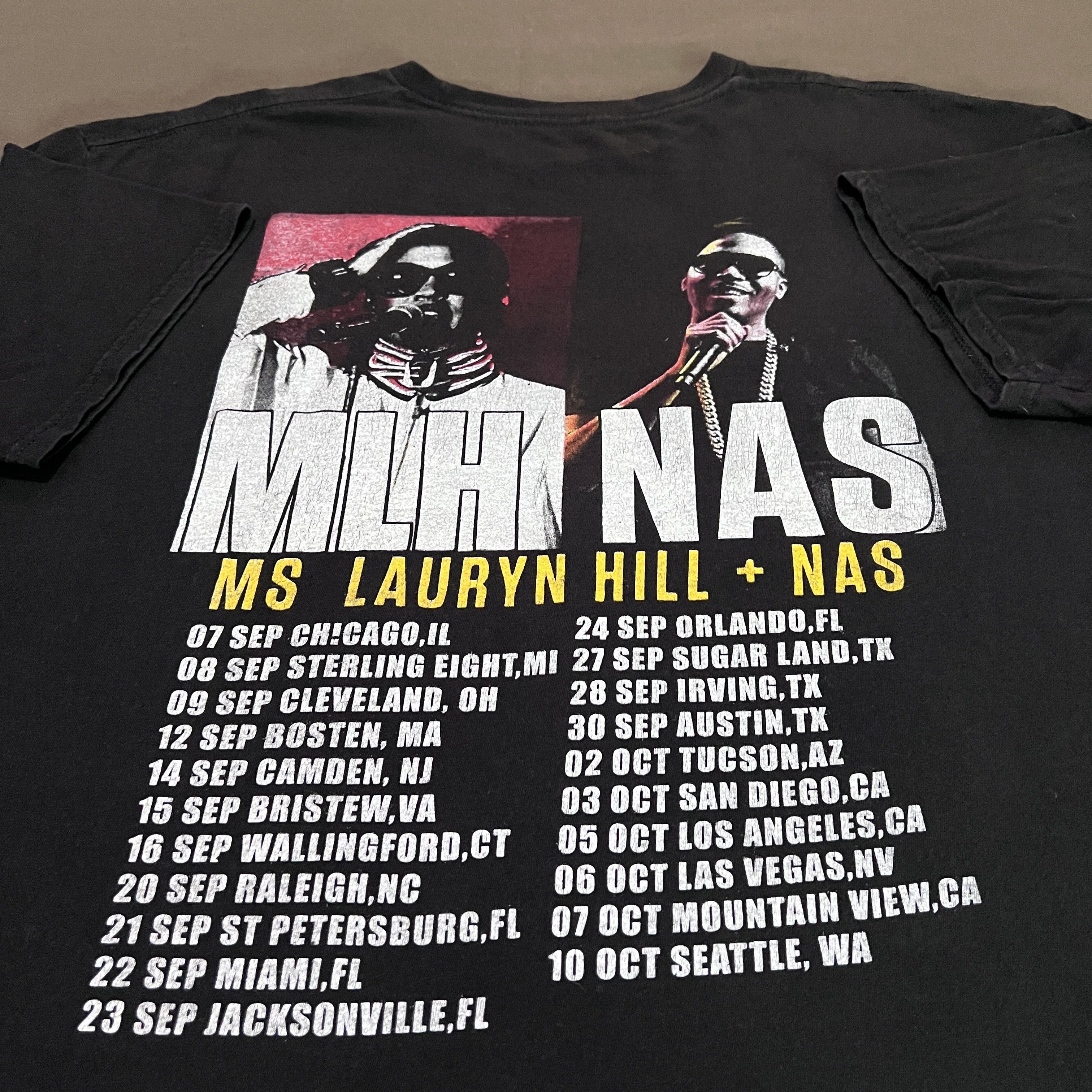 Rap Tees Mlh Lauryn Hill Nas Concert Promo Tee Xl Hoodie, Sweatshirt | FlexRushtees.com