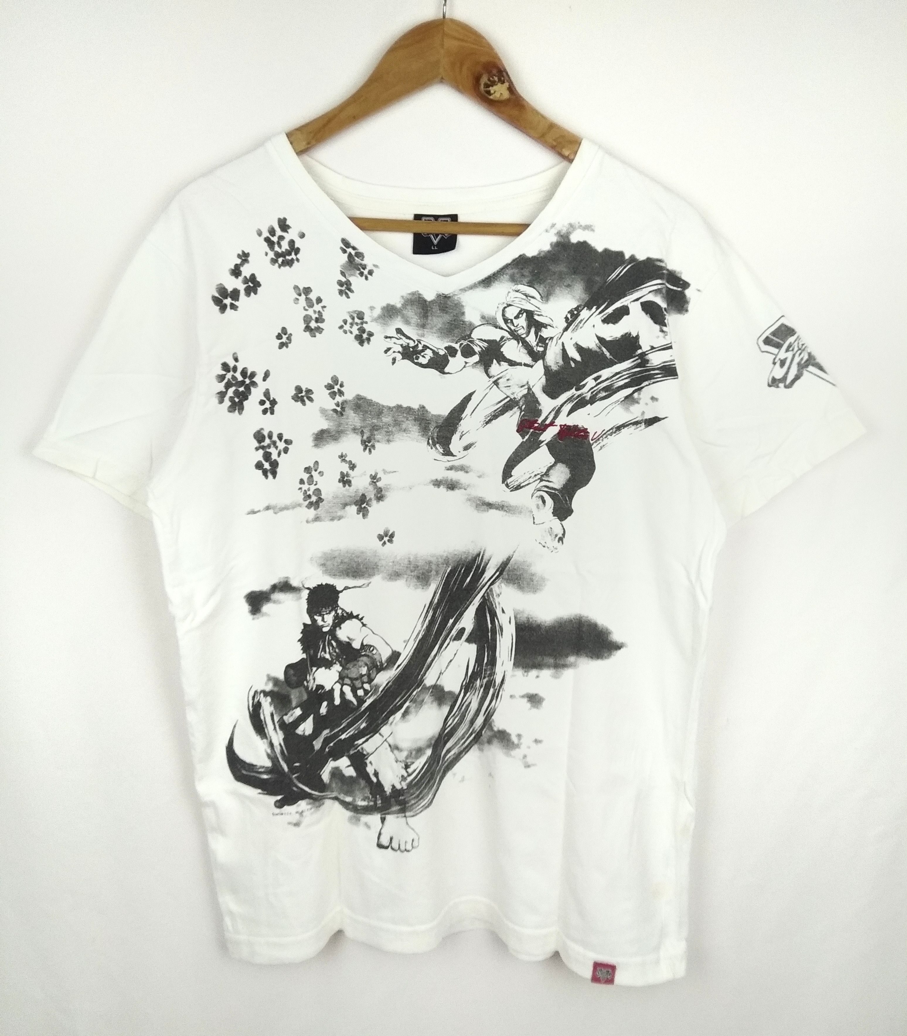 Playstation X Vintage Vintage Games Street Fighter V Capcom Ryu V Ken Tshirt