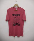 Vintage Next Level Road Trippin Graphic T Shirt Red Heather