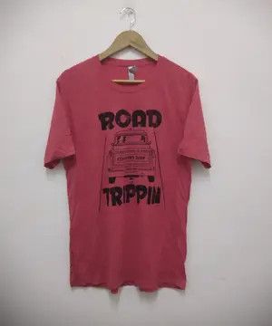 Vintage Next Level Road Trippin Graphic T Shirt Red Heather