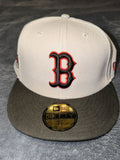 New Era Grey Black Red Brim Red Sox Fitted 7 1 2