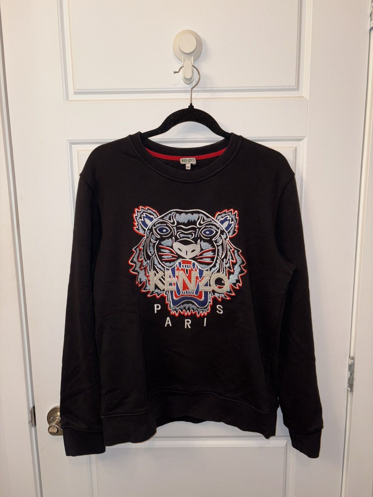 Kenzo Paris Tiger Head Embroidered Crewneck Sweatshirt T-Shirts, Hoodie | FlexRushtees.com