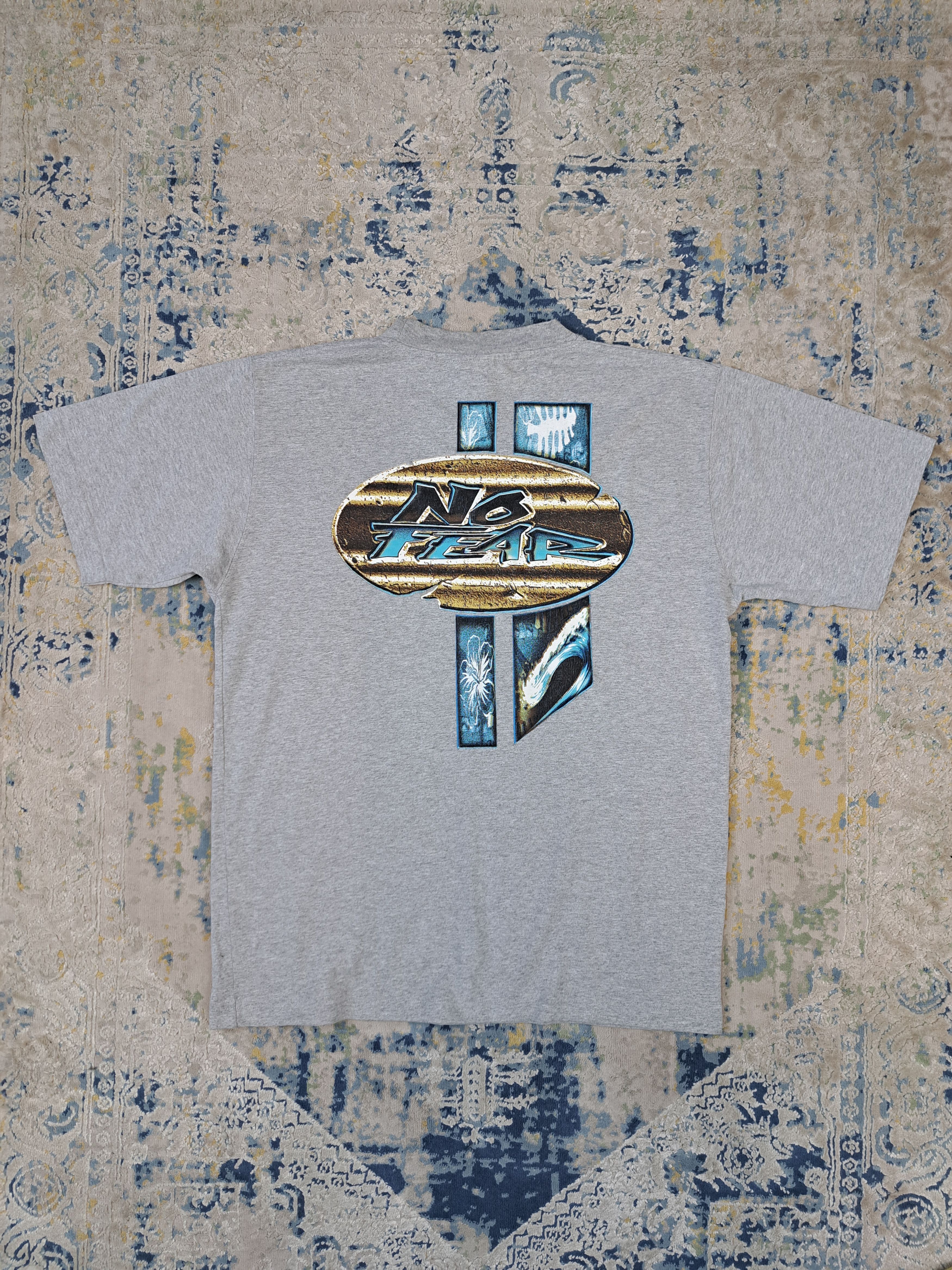 Fear Vintage No Fear Surfing Style Tee Big Logo Surf Grail Hoodie, Sweatshirt | FlexRushtees.com