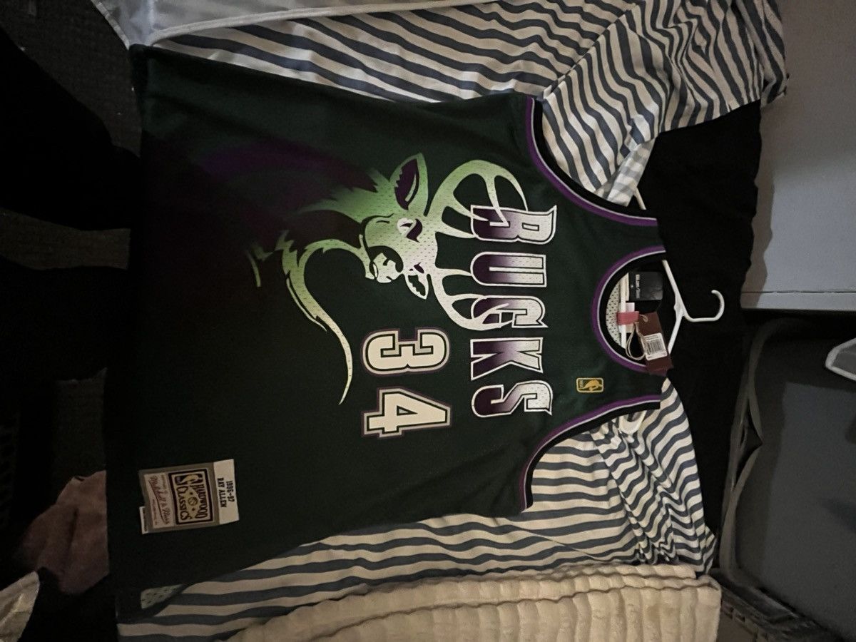 Ness Mitchell And Ness Hardwood Classics Ray Allen Bucks Jersey